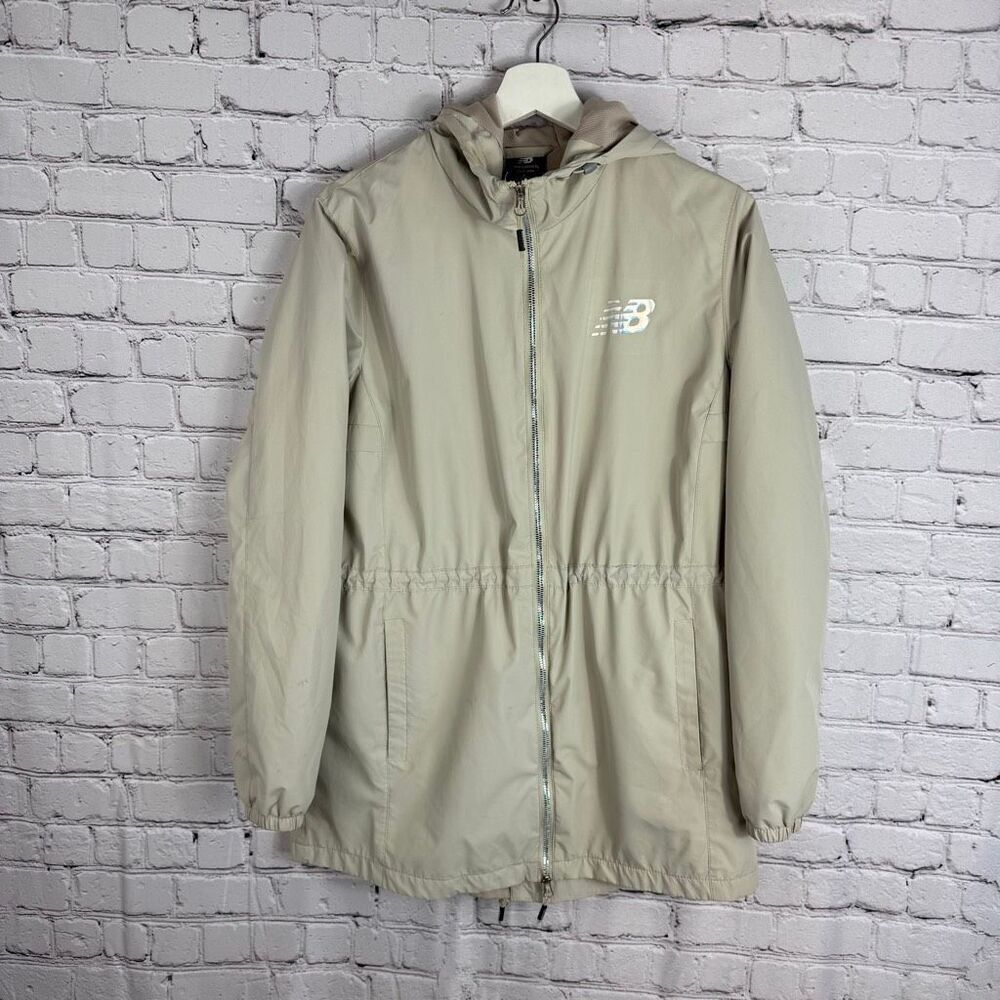 New Balance Windbreaker Water Resistant Full Zip Hooded Jacket Size Large
